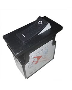 MD1 Series Circuit Breaker Single Pole 10A White Visi Visible On I/O Rocker Spade Terminals