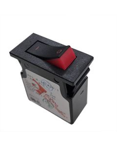 MD1 Series Circuit Breaker Single Pole 10A  Red Visi Visible On Spade terminals 