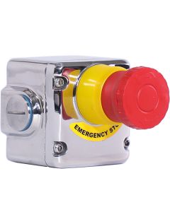 Stainless Steel E Stop 2N/O + 1N/C M20 Square
