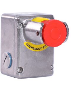 Stainless Steel E Stop Shrouded 2N/O + 2N/C M20 Rectangular